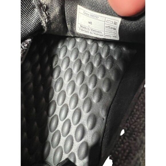 CROCS Lite Ride Black Slip-on Stretch Breathable Walking Shoe Women's Size 8 - Picture 7 of 10